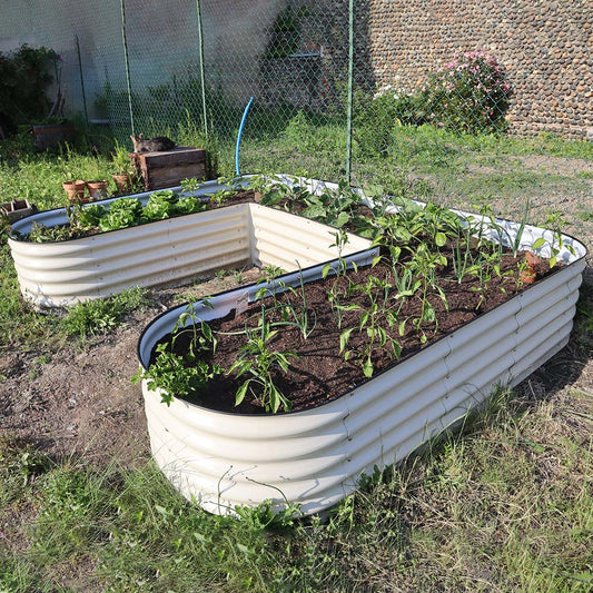 17" Tall U-Shaped Large Size Metal Raised Garden Beds